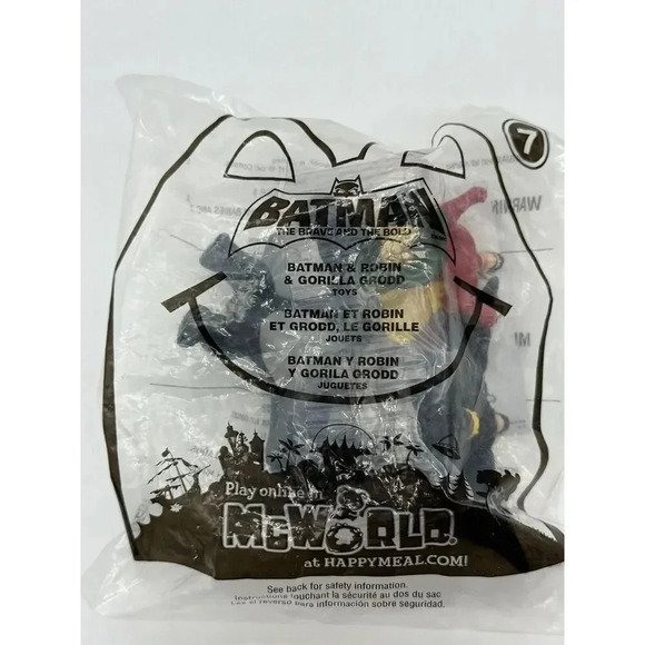 Batman The Brave & The Bold #7 Batman, Robin & Gorilla Grodd 2011 McDonald’s Toy - Picture 1 of 2